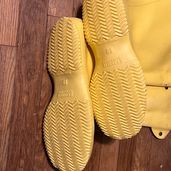 La Crosse Waterproof Yellow Rubber Over Boots Size 10 Made in the USA - Picture 10 of 10